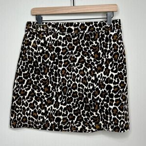 J. Crew Leopard Print Mini Skirt